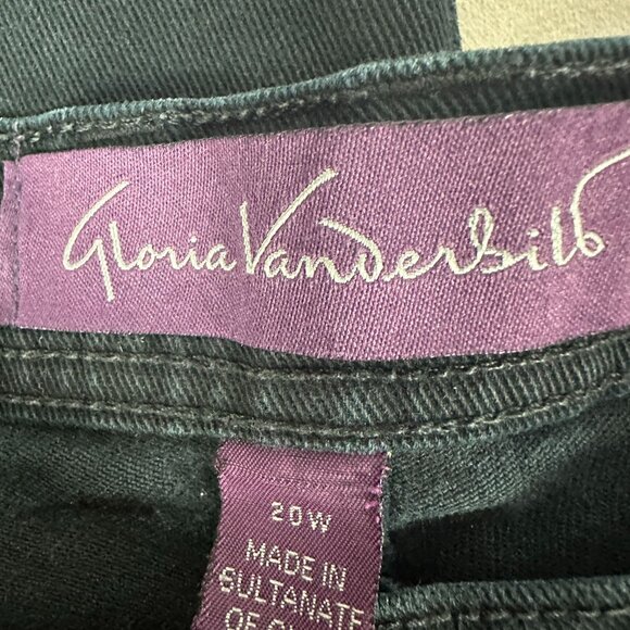 Gloria Vanderbilt Women's Plus Size 20W Short Jeans Black Denim - Picture 3 of 7